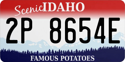 ID license plate 2P8654E