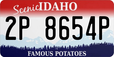 ID license plate 2P8654P