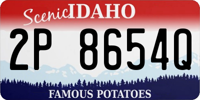 ID license plate 2P8654Q