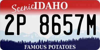 ID license plate 2P8657M