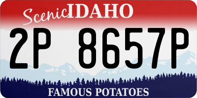 ID license plate 2P8657P