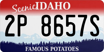 ID license plate 2P8657S