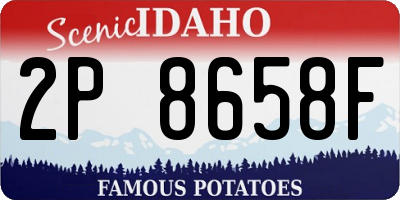 ID license plate 2P8658F