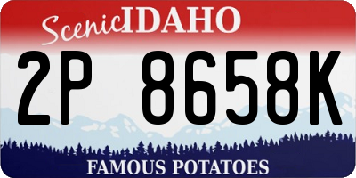 ID license plate 2P8658K