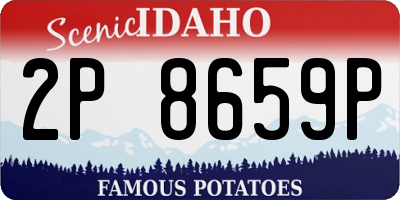 ID license plate 2P8659P