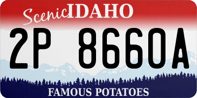 ID license plate 2P8660A