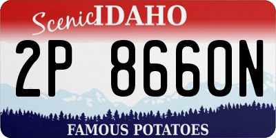 ID license plate 2P8660N