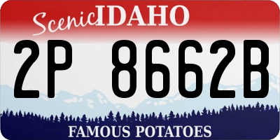 ID license plate 2P8662B