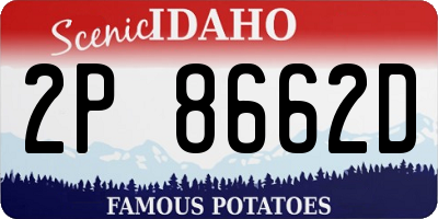 ID license plate 2P8662D