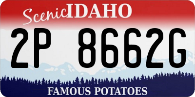 ID license plate 2P8662G