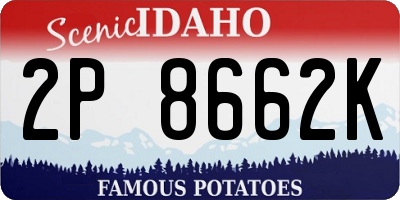 ID license plate 2P8662K