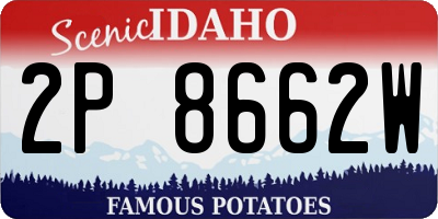 ID license plate 2P8662W