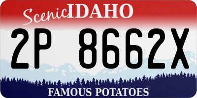 ID license plate 2P8662X
