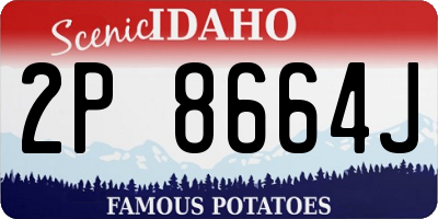 ID license plate 2P8664J