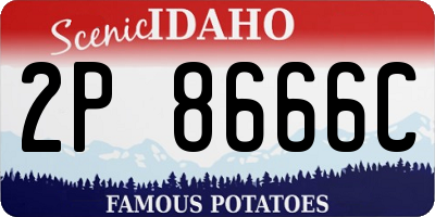 ID license plate 2P8666C