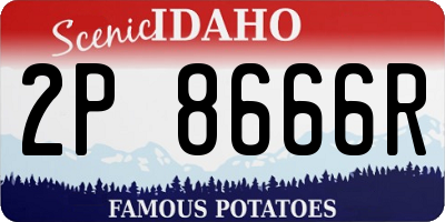 ID license plate 2P8666R