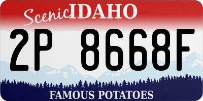 ID license plate 2P8668F