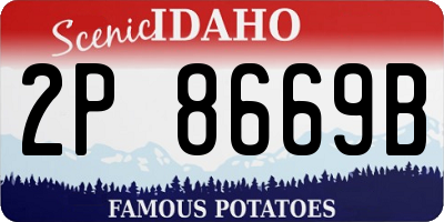ID license plate 2P8669B