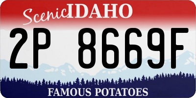ID license plate 2P8669F