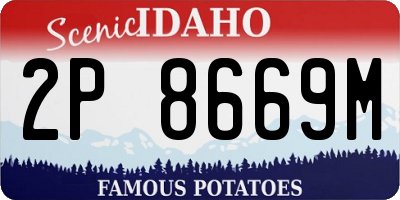 ID license plate 2P8669M
