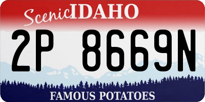 ID license plate 2P8669N