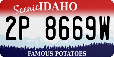 ID license plate 2P8669W