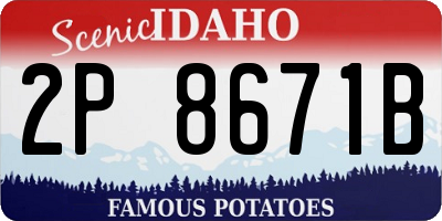 ID license plate 2P8671B