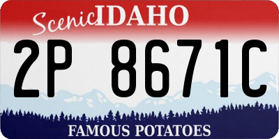 ID license plate 2P8671C