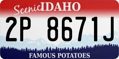 ID license plate 2P8671J