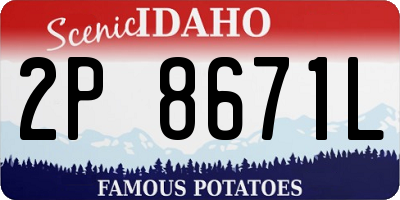 ID license plate 2P8671L