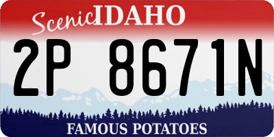 ID license plate 2P8671N