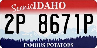 ID license plate 2P8671P