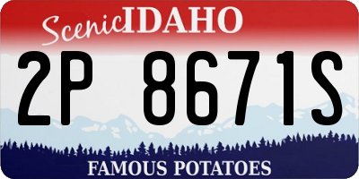 ID license plate 2P8671S