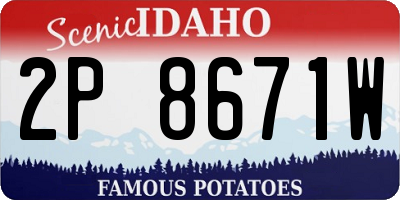 ID license plate 2P8671W
