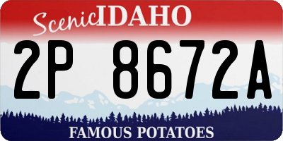 ID license plate 2P8672A