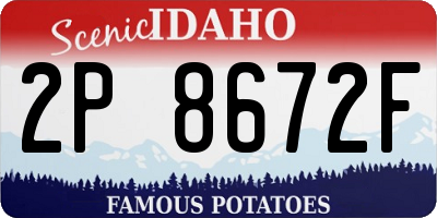 ID license plate 2P8672F