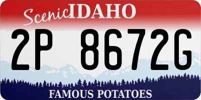 ID license plate 2P8672G