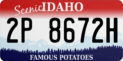 ID license plate 2P8672H