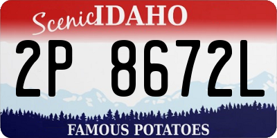 ID license plate 2P8672L