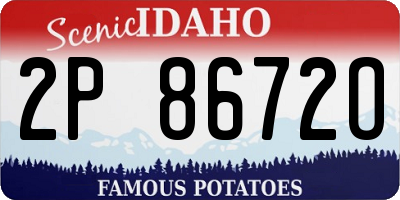 ID license plate 2P8672O