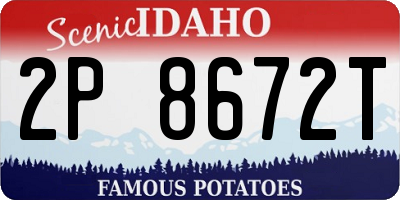 ID license plate 2P8672T