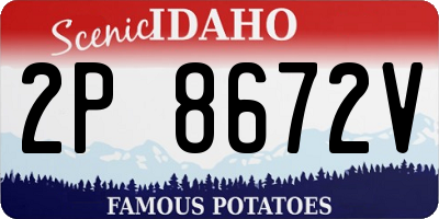ID license plate 2P8672V