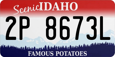 ID license plate 2P8673L