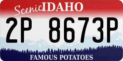 ID license plate 2P8673P