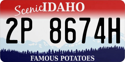 ID license plate 2P8674H
