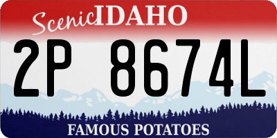 ID license plate 2P8674L