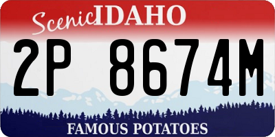 ID license plate 2P8674M