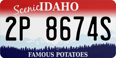 ID license plate 2P8674S