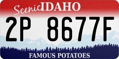 ID license plate 2P8677F