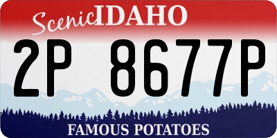 ID license plate 2P8677P